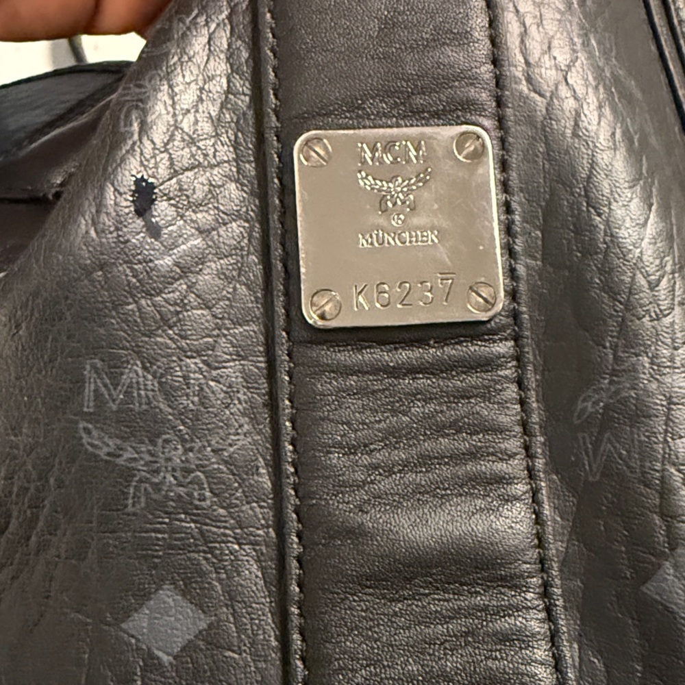 MCM Black Tote Bag Used with clear signs of DAMAGE!! - Picture 3 of 4